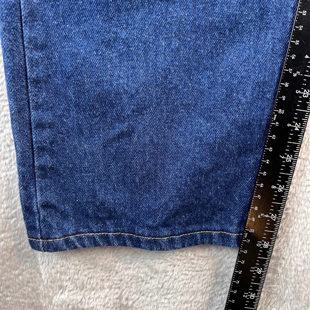 Vintage Lee Riders Jeans Mens 42x30 fits 38x28 Dark Wash Straight Denim - Picture 6 of 11